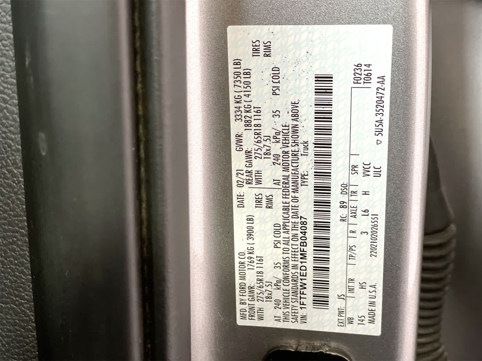 2021 Ford F-150 LARIAT