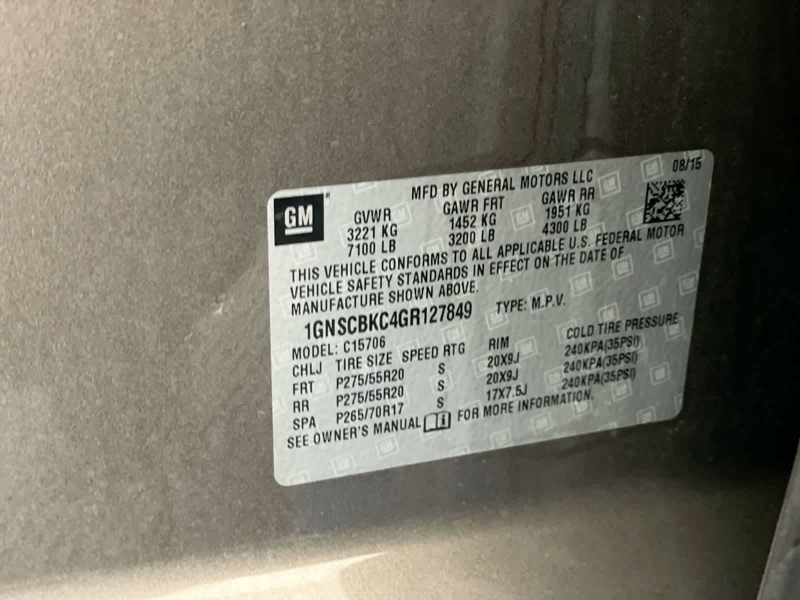 2016 Chevrolet Tahoe LT