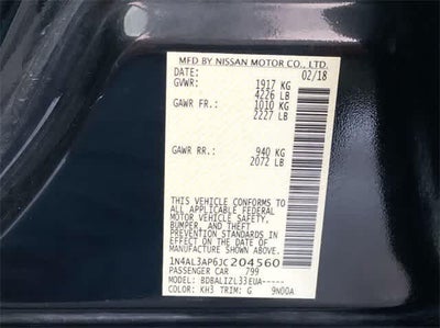 2018 Nissan Altima 2.5 SV