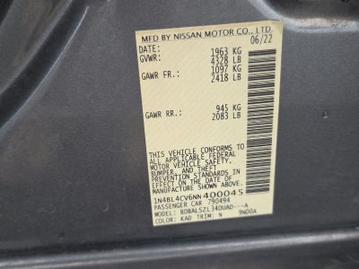 2022 Nissan Altima 2.5 SR