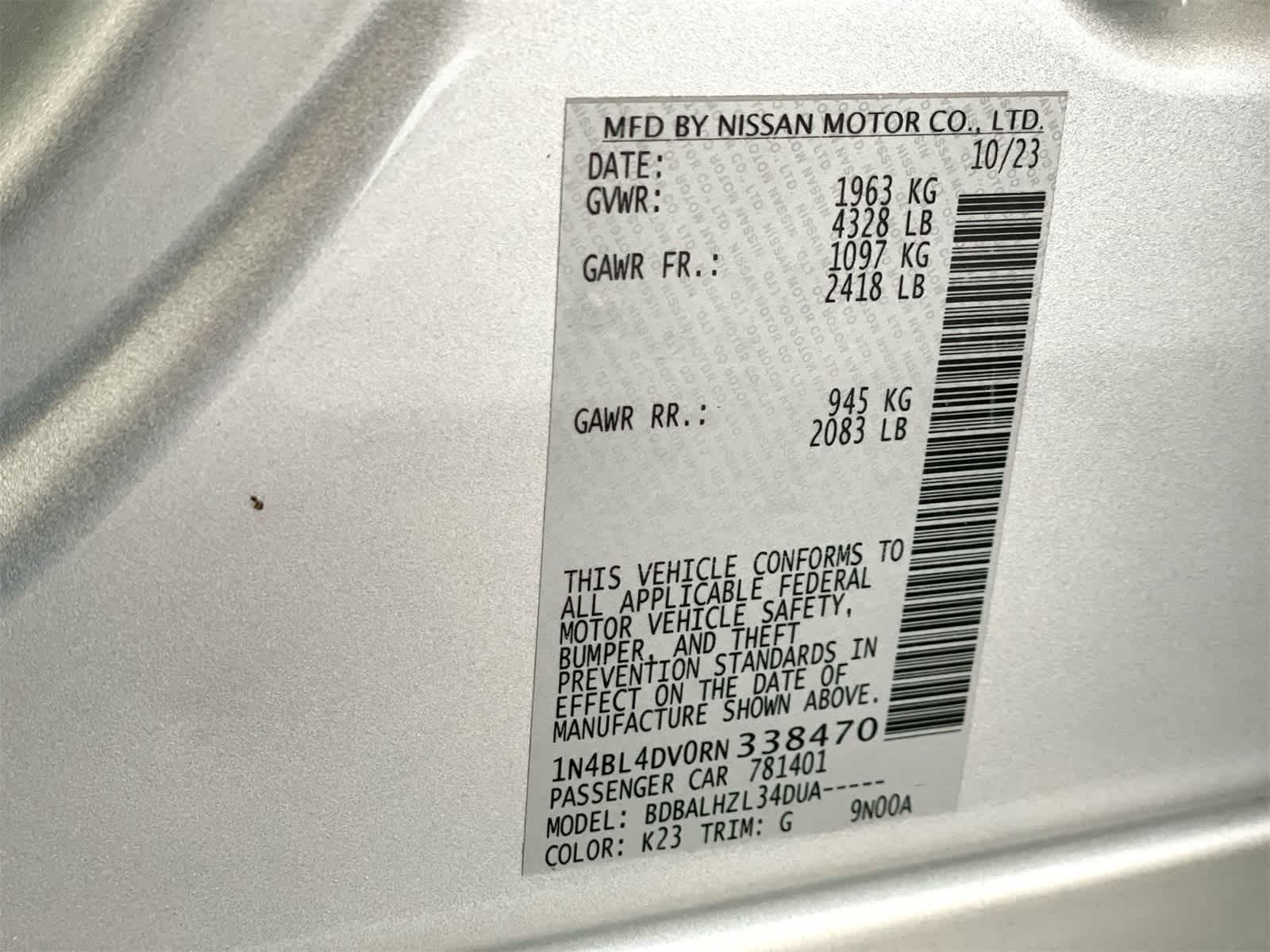 2024 Nissan Altima 2.5 SV