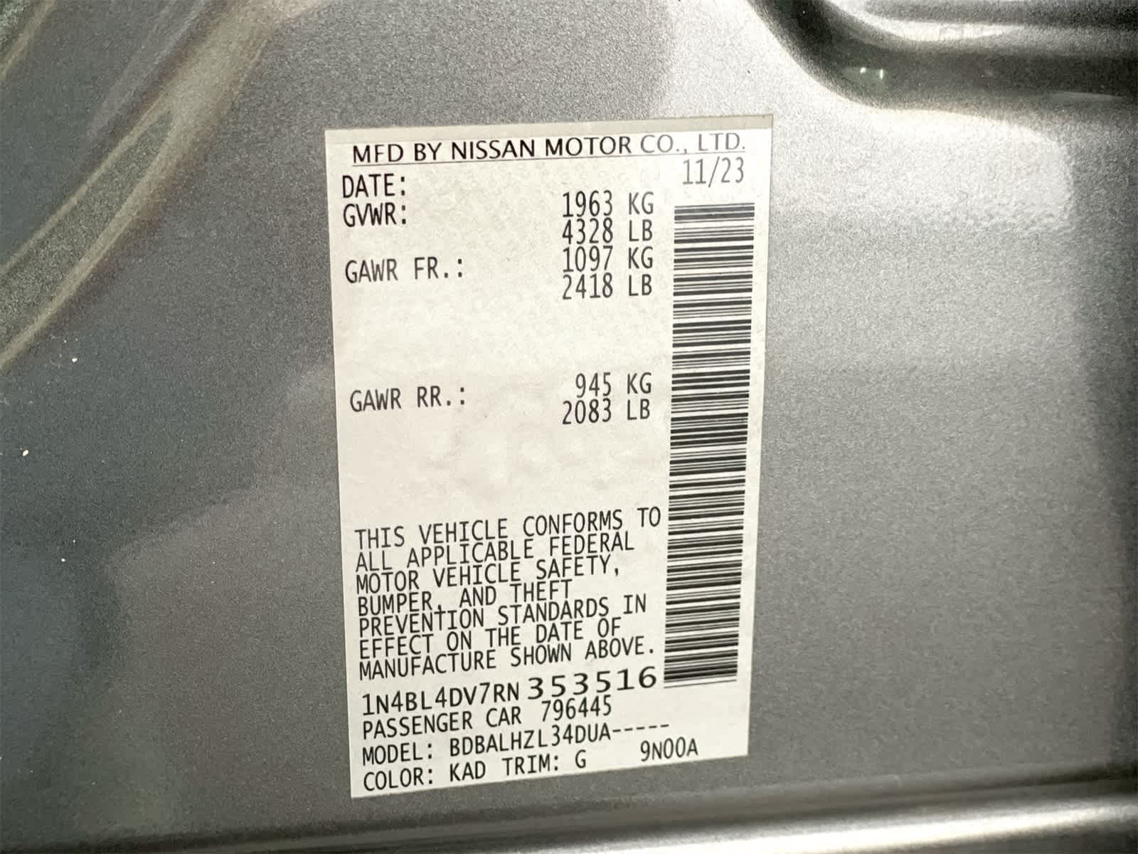 2024 Nissan Altima 2.5 SV