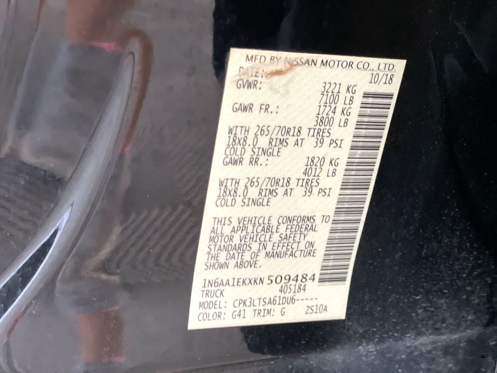 2019 Nissan Titan SV