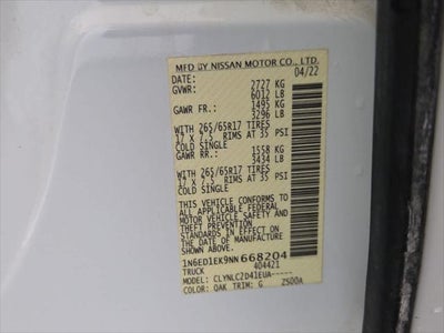 2022 Nissan Frontier SV