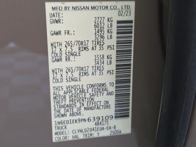 2023 Nissan Frontier PRO-4X