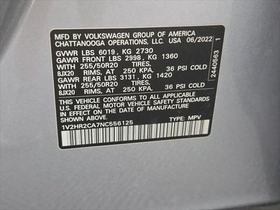2022 Volkswagen Atlas 3.6L V6 SE w/Technology