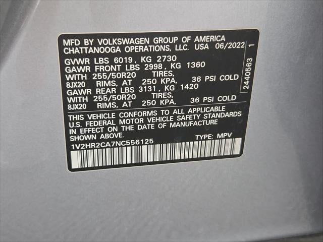 2022 Volkswagen Atlas 3.6L V6 SE w/Technology