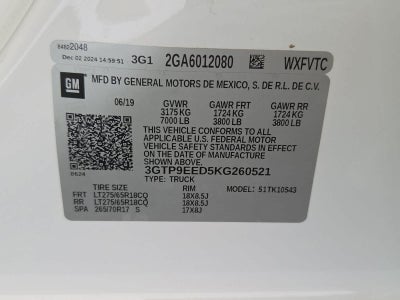 2019 GMC Sierra 1500 AT4