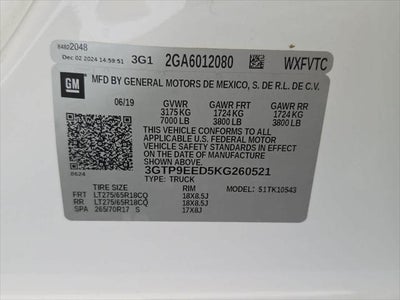 2019 GMC Sierra 1500 AT4