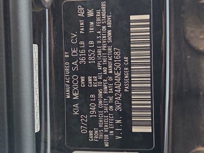 2022 Kia Rio LX