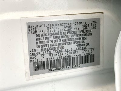 2024 Nissan Sentra SV