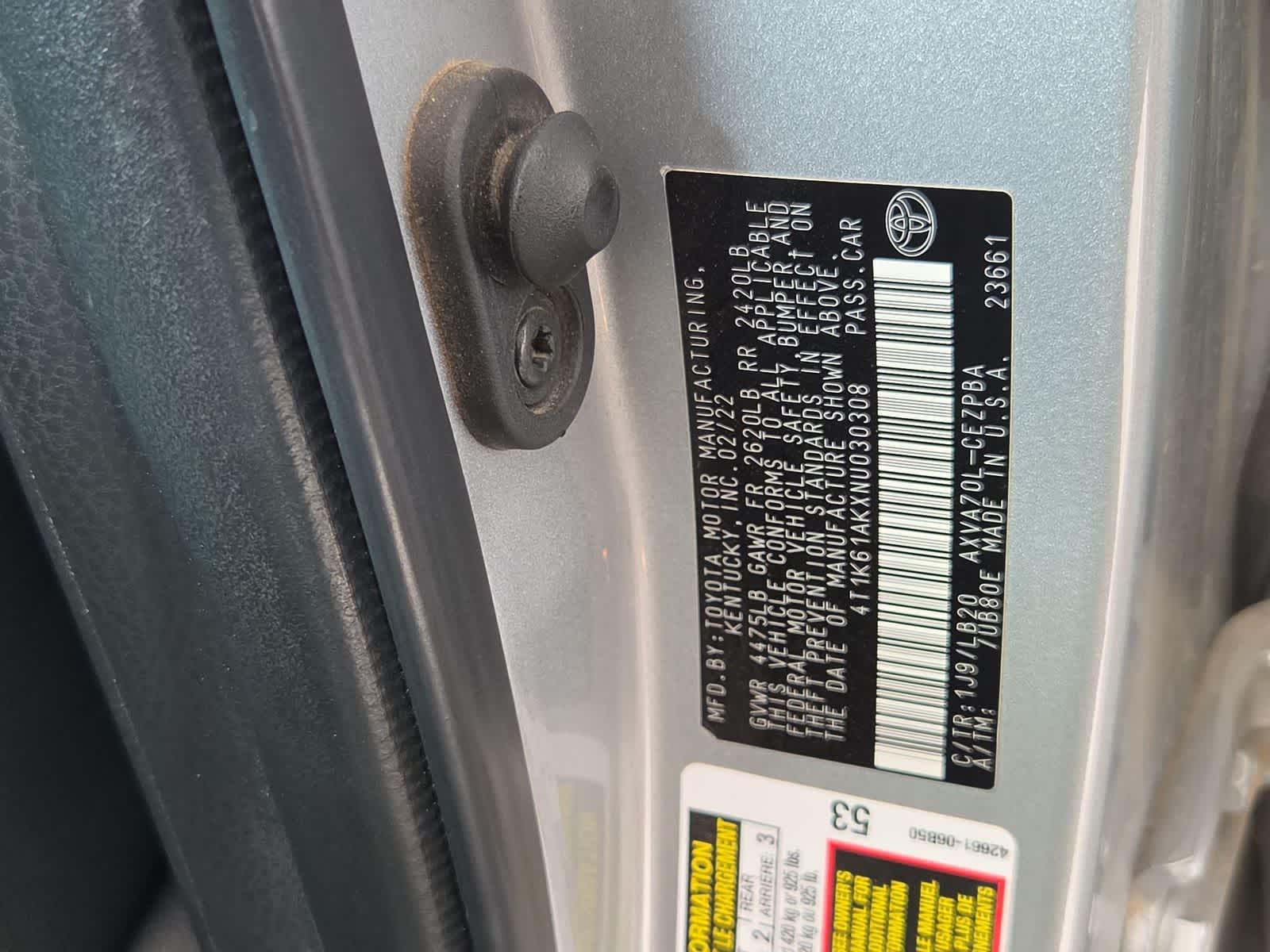 2022 Toyota Camry XSE