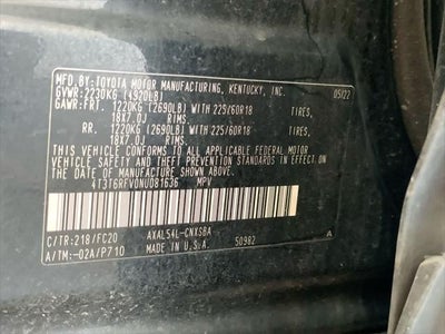 2022 Toyota RAV4 Hybrid SE