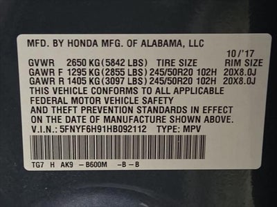 2017 Honda Pilot Touring
