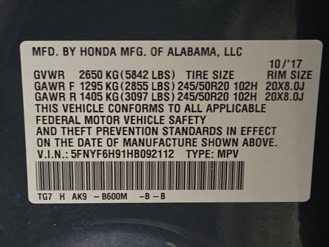 2017 Honda Pilot Touring