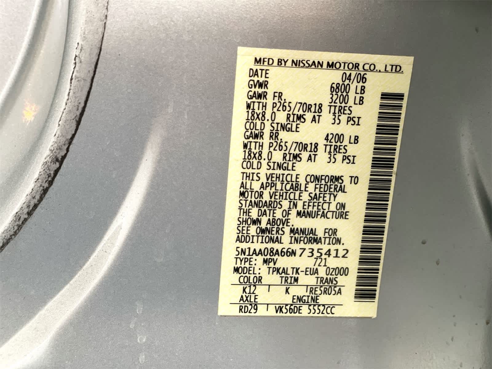 2006 Nissan Armada SE