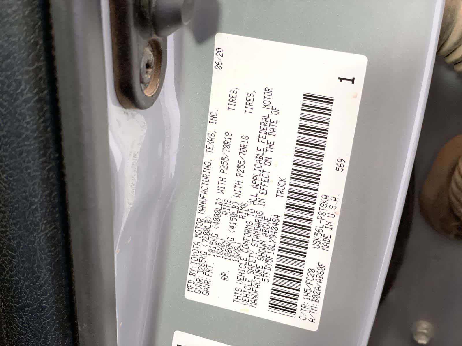 2020 Toyota Tundra SR5