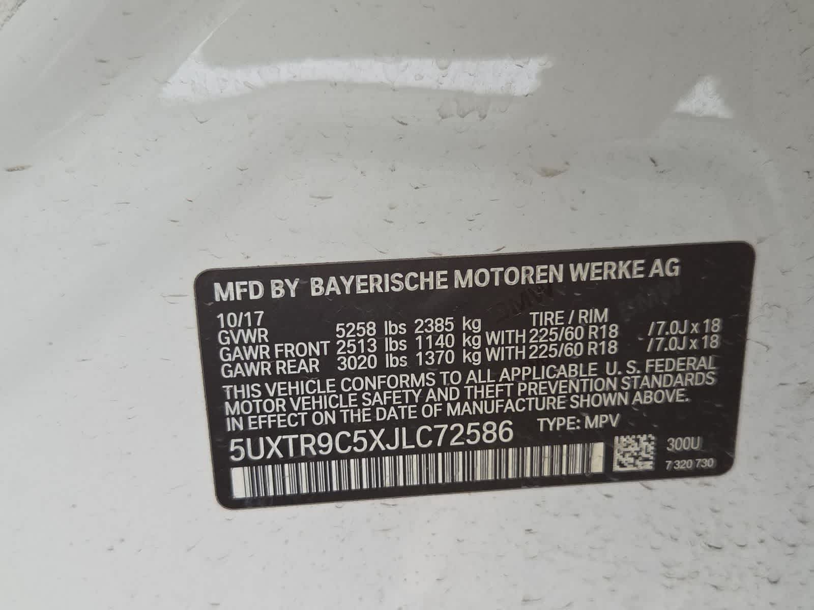 2018 BMW X3 xDrive30i xDrive30i