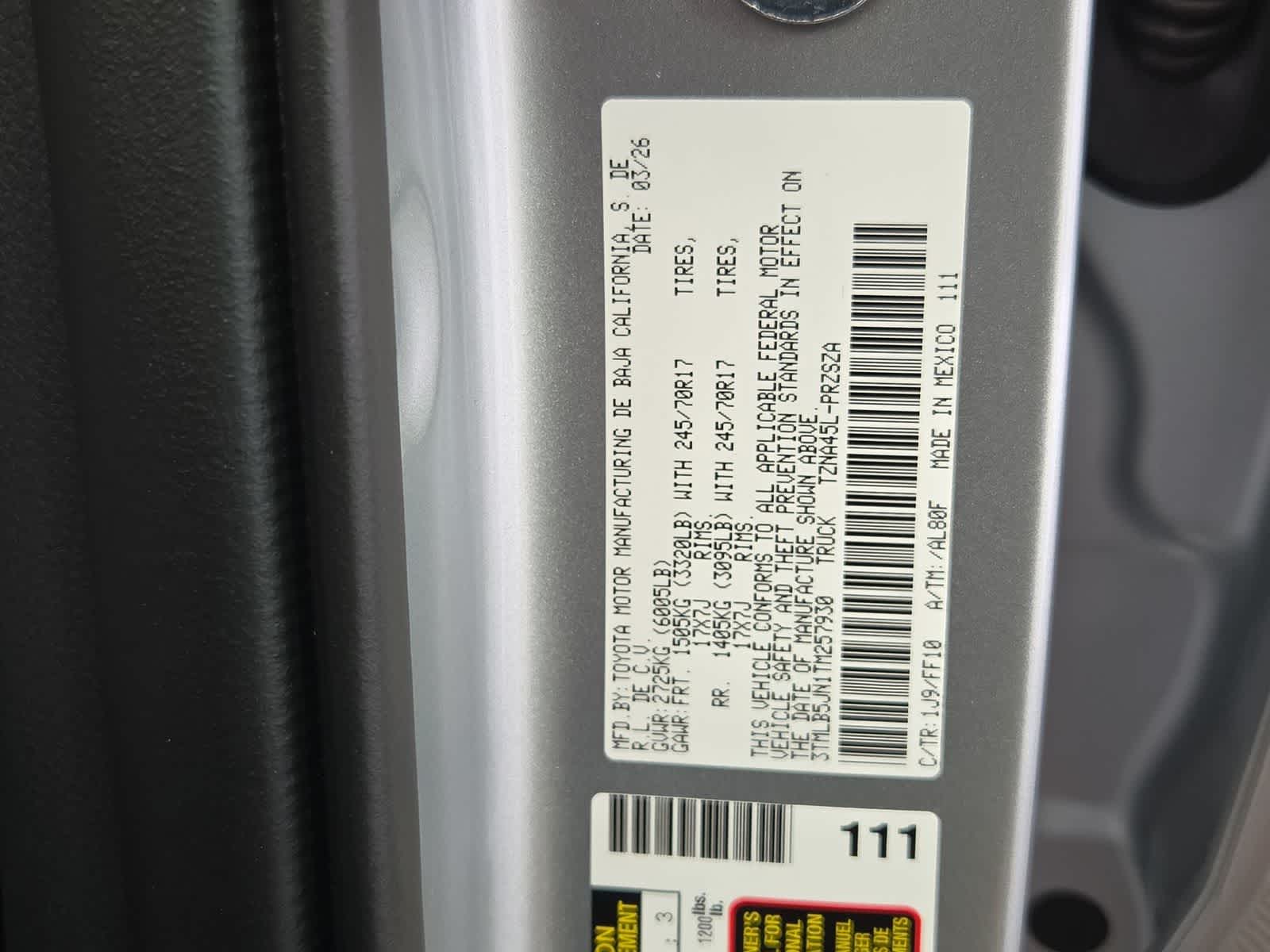 2026 Toyota Tacoma SR5