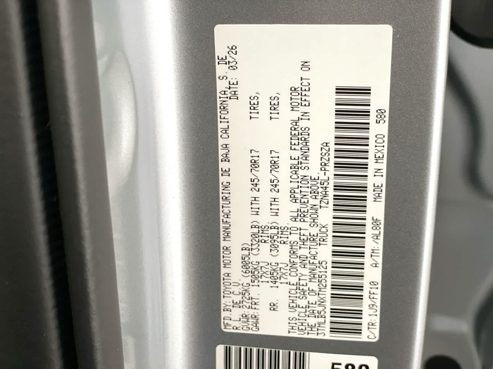 2026 Toyota Tacoma SR5