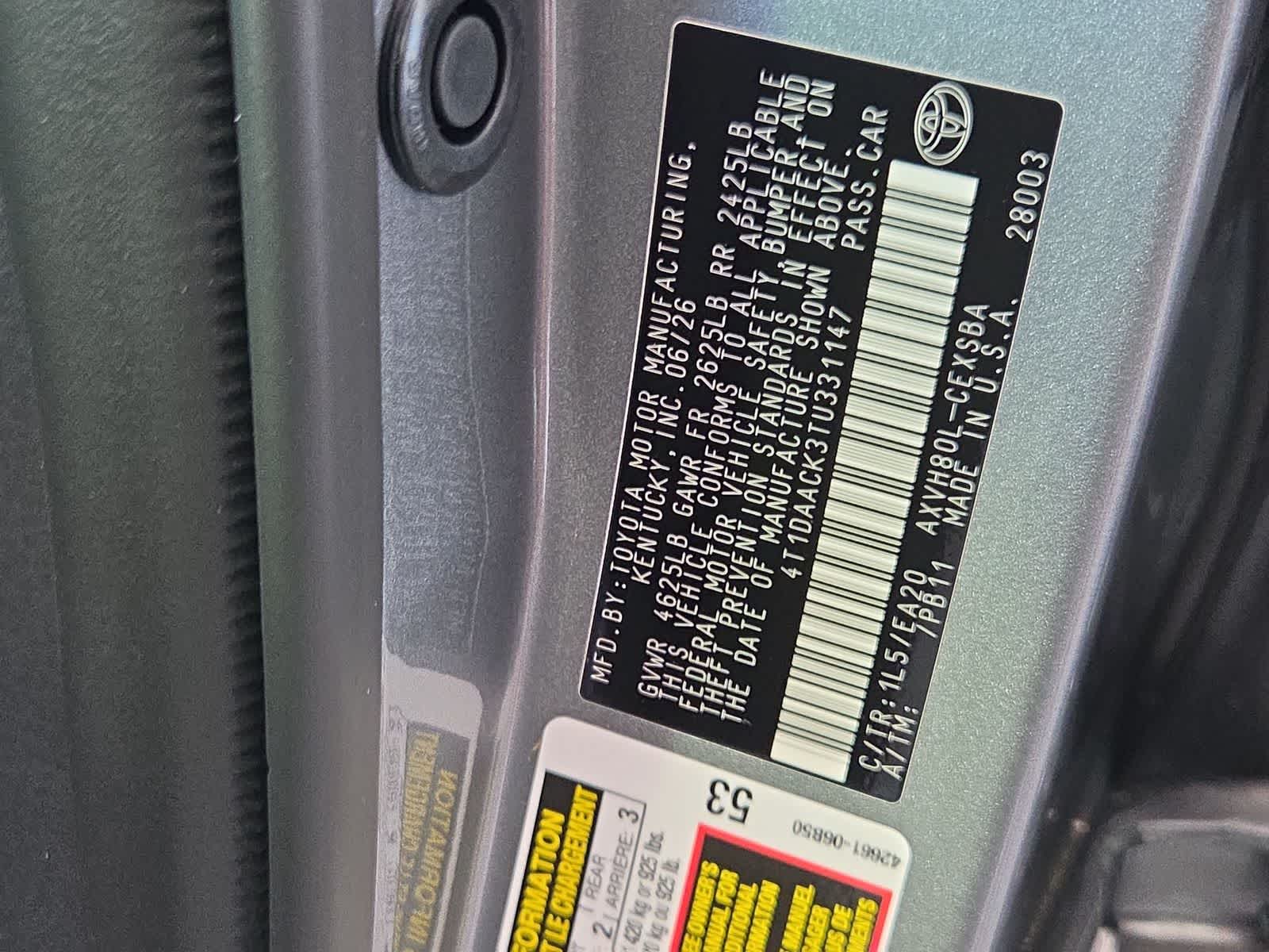 2026 Toyota Camry SE