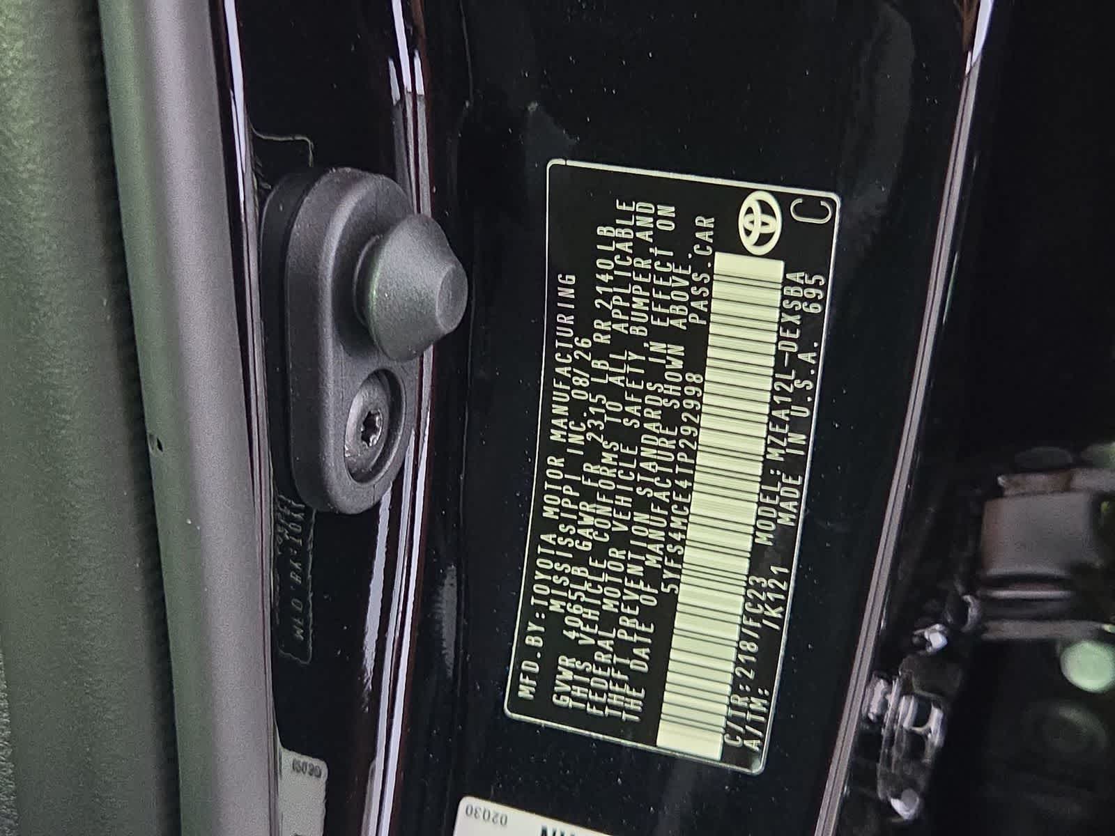 2026 Toyota Corolla SE
