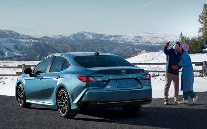 Rear of a Blue Toyota Camry