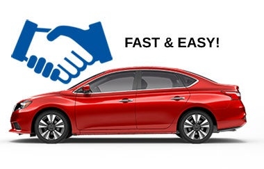 image of a red car with a blue and transparent handshake icon
